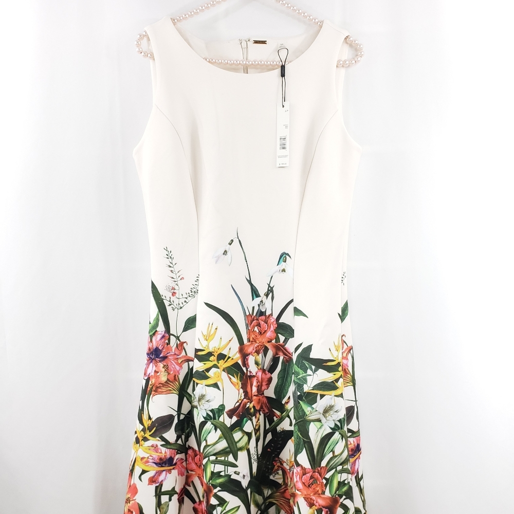 T Tahari Fit & Flare Floral Dress - Picture 5 of 8